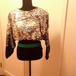 ladies sequined top with elastic band